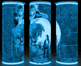 Glow in the Dark Labyrinth  Movie Jareth David Bowie Drawing Cup Tumbler - £18.04 GBP