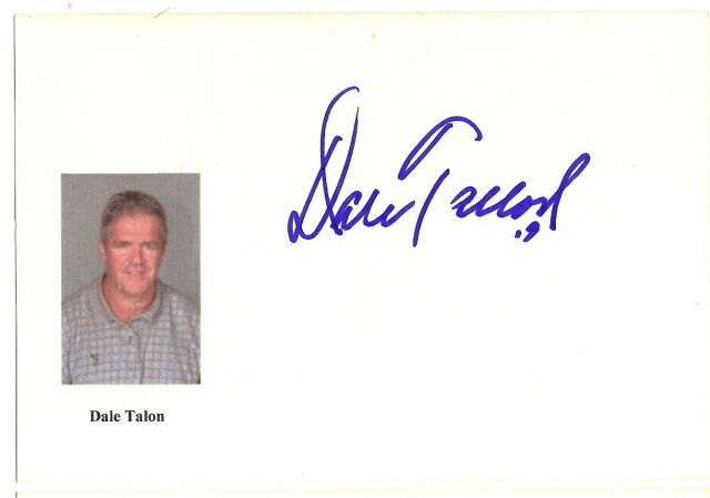 Primary image for Dale Talon Autographed 5x7 Index Card Hockey Signed