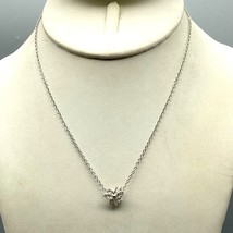 Vintage Delicate Butterfly Pendant Necklace, Silver Tone Dainty Chain with Tiny - £22.23 GBP