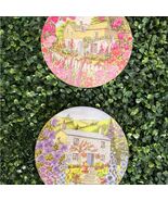 Floral Cottage Teapot Coaster Set - Pink and Purple - $345.45 MXN