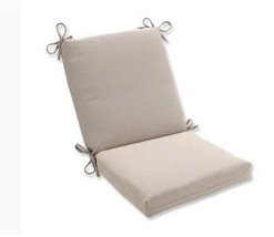 Pillow Perfect Solar Linen Square Corner Seat Outdoor Chair Cushions Beige - £31.04 GBP