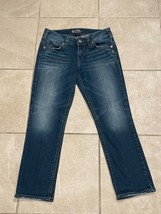 Silver Jeans Suki Mid Capri Dark Wash Blue Denim Jeans Womens Size 28x25... - $403.17 MXN