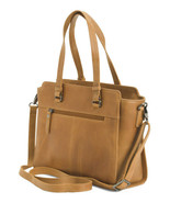 NEW BURKELY BROWN LEATHER CROCC TOTE  ZIP BAG - £120.00 GBP