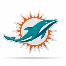 Miami Dolphins Pennant Shape Cut Logo Design - $30.99