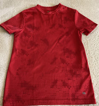 Tek Gear Boys Red Geometric Athletic Performance Short Sleeve Shirt Small 8 - £5.85 GBP