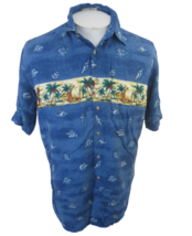 Campia Moda vintage Men Hawaiian camp shirt M pit to pit 22 aloha luau tropical - £19.45 GBP