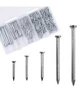 220-Pc Brick &amp; Steel Nails Kit - Galvanized Concrete Nails, 5 Sizes Asso... - $225.99 MXN