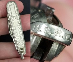 antique gentleman&#39;s pocket knife &quot;M.S.R. Co.&quot; nickel plated ESTATE SALE - $24.99