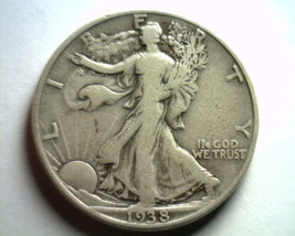 1938-D Walking Liberty Half Fine+ F+ Nice Original Coin Bobs Coins Fast Shipment - £70.70 GBP