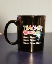 Teacher Mug Cup Teacher Shark Doo. Doo. Doo.  Funny Gift Black 3.75 Inch... - $9.70