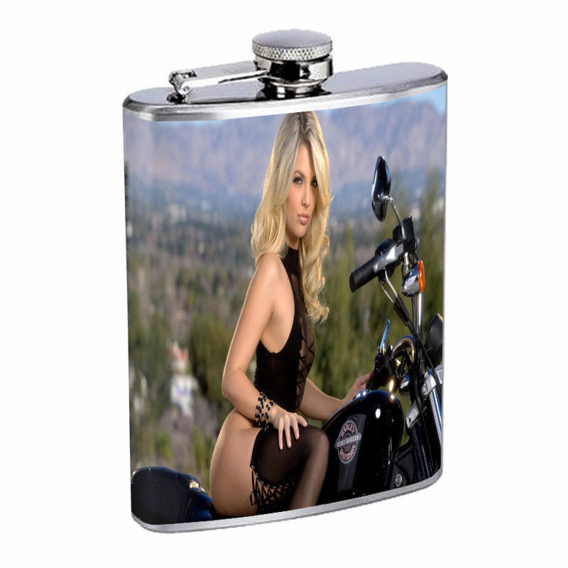 Primary image for Norwegian Pin Up Girls D17 Flask 8oz Stainless Steel Hip Drinking Whiskey