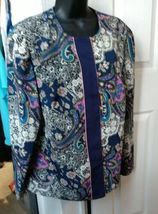Lady Carol Of New York Vintage Size 16 Fancy Blouse Imported Fabrics Made in USA - £104.54 GBP