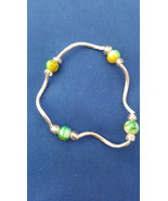 Green/Yellow bracelet, beaded bracelet women&#39;s bracelet, gift for her - £2.34 GBP