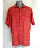 The North Face Mens Red Plaid Short Sleeve Button Front Shirt Size Large - £27.91 GBP