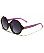 Girls Willow Round Black Sunglasses with Purple Temples kid 2507 Purple ... - £7.22 GBP