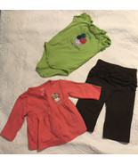 Lot of 3 Pieces Girls Infant Clothes Newborn Mixed 0 3 6 months Carter&#39;s... - $20.02 CAD