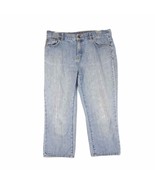 Vtg Y2K LAUREN JEANS Co Ralph Lauren Cropped Capri Classic Denim Women&#39;s 10 - $26.46 CAD