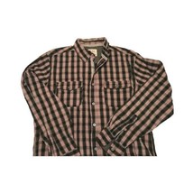 NWOT PD&amp;C Men&#39;s Shirt Plaid Black Pink L Long Sleeve Button-Up  - £39.30 GBP