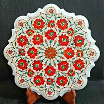 Marble Top Lapis Fruit Decorative Table Pietra Dura Garden Halloween Decor H3743 - £413.83 GBP+