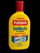 Vintage 90&#39;s PLAYSKOOL Sunblocks For Children Lotion 15 SPF Collectible ... - $640.49 MXN