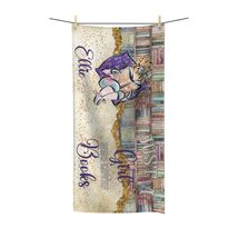 Personalised Beach Towel, Just a Girl who Loves Books, Polycotton Towel (36x72&quot;, - £32.33 GBP+