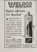 1931 Print Ad Weldco Hot Water Heaters Youngstown,Ohio Welding &amp; Engineering - £8.61 GBP