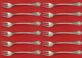 American Victorian by Lunt Sterling Silver Cocktail Fork Set 12 pieces 5... - £370.75 GBP