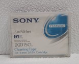 Sony 15m / 50 Feet 15CL DDS Cleaning Tape DGD15CL New Sealed - $9.80