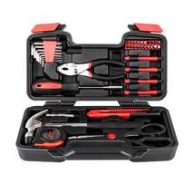 Portable 39pcs Red Basic Tool Set Household Mechanics Tool Kit with Carry Box - £28.05 GBP