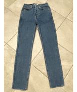 RE/DONE Jeans Women&#39;s Size 26 90s High Rise Ankle Crop Medium Vain Wash - $702.46 MXN