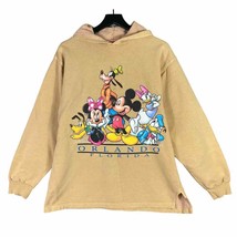 Vintage 90s Disney World Hoodie Mens M/L Classic Retro Mickey Mouse Sweatshirt - £31.64 GBP