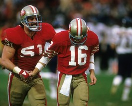 Randy Cross & Joe Montana 8X10 Photo San Francisco 49ers Forty Picture Football - $4.94