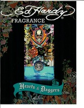 2010 Print Ad Ed Hardy Fragrance Hearts &amp; Daggers Cologne Perfume Skulls - £10.03 GBP