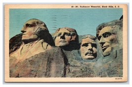 Mount Rushmorel Black Hills SD South Dakota Linen Postcard Y11 - £1.55 GBP