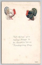 Thanksgiving Greeting Two Darling Turkeys  Postcard J26 - $6.95