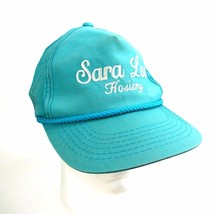 Sara Lee Hosiery Hat Cap Turquoise Snapback Adjustable Braid Trim  - £7.60 GBP