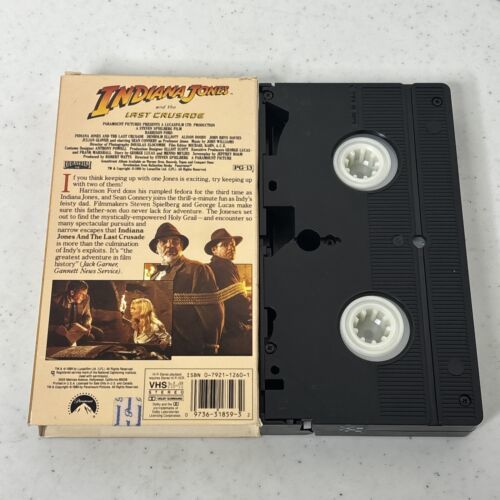 Indiana Jones and the Last Crusade VHS 1989 Vintage Video Tape Item image 4