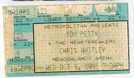 Tom Petty &amp; The Heartbreakers 1991 Ticket Stub Meadowlands Arena Chris W... - $280.78 MXN
