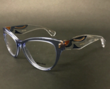 Miu Eyeglasses Frames VMU 03N TII-1O1 Blue Clear Cat Eye Full Rim 53-16-145 - $153.60