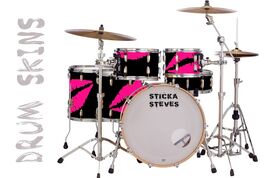 Drum Wrap Percussion Shell Cover Bass Kick Snare Tom DIY-KISS Hot Pink 8... - $22.76+