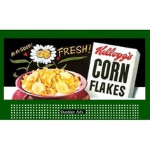 Ho 1 1/2&quot; X 3&quot; Billboard Sign Glossy Insert Kellogg&#39;s Corn Flakes - $4.99