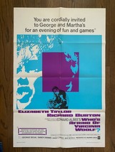 WHO&#39;S AFRAID OF VIRGINIA WOOLF? (1966) Elizabeth Taylor &amp; Richard Burton... - $295.00