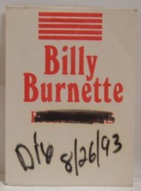 Billy Burnette Fleetwood Mac Vintage Original Cloth Tour Backstage Pass *Last 1 - £7.86 GBP