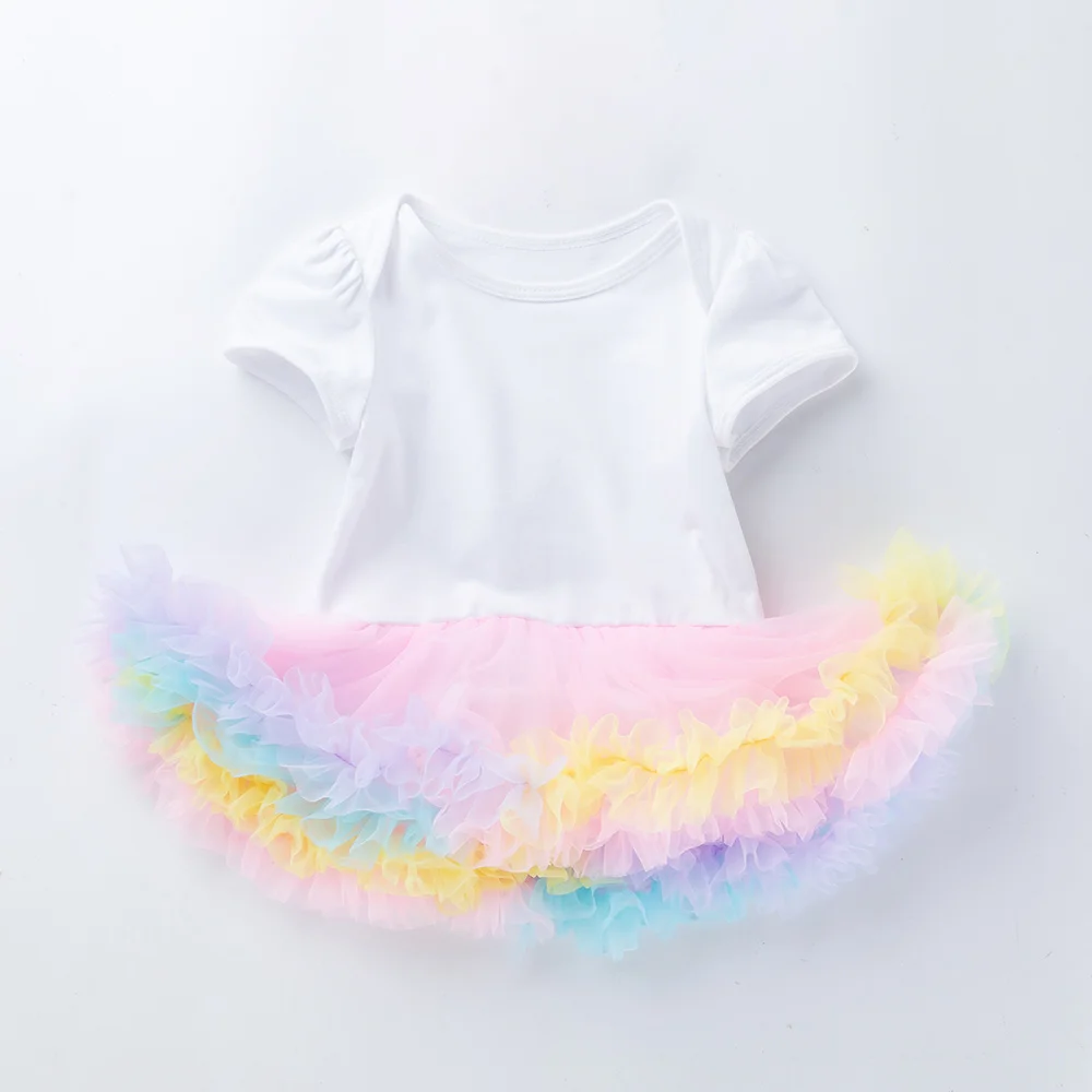 TUTU Short Sleeve Romper Dress Baby Girl Clothes  Girls Clothing Sets Cotton Mul - £32.26 GBP