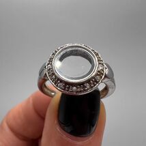 Vintage Sterling Silver 925 Ring Size White Stone Accents  Marked ,7.5 US - $120.00