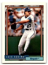 1992 Topps #412 Luis Aquino    Kansas City Royals Baseball Cards EX/NM ID:61169 - $1.67