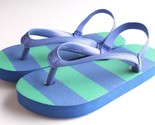 Verde para Niños O / Azul Rayas Goma Chanclas de Playa Pantufla Sandalia... - $4.98