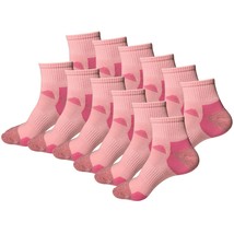 12Pair Womens Mid Cut Ankle Quarter Athletic Casual Sport Cotton Socks S... - £18.17 GBP
