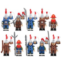 10pcs Chinese Ming Dynasty Armor Weapons Soldiers Custom Minifigures Toys - £16.77 GBP