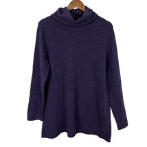 J Jill Sweater Womens XL Purple Turtleneck Wool Cashmere Tunic Italian Y... - £27.41 GBP